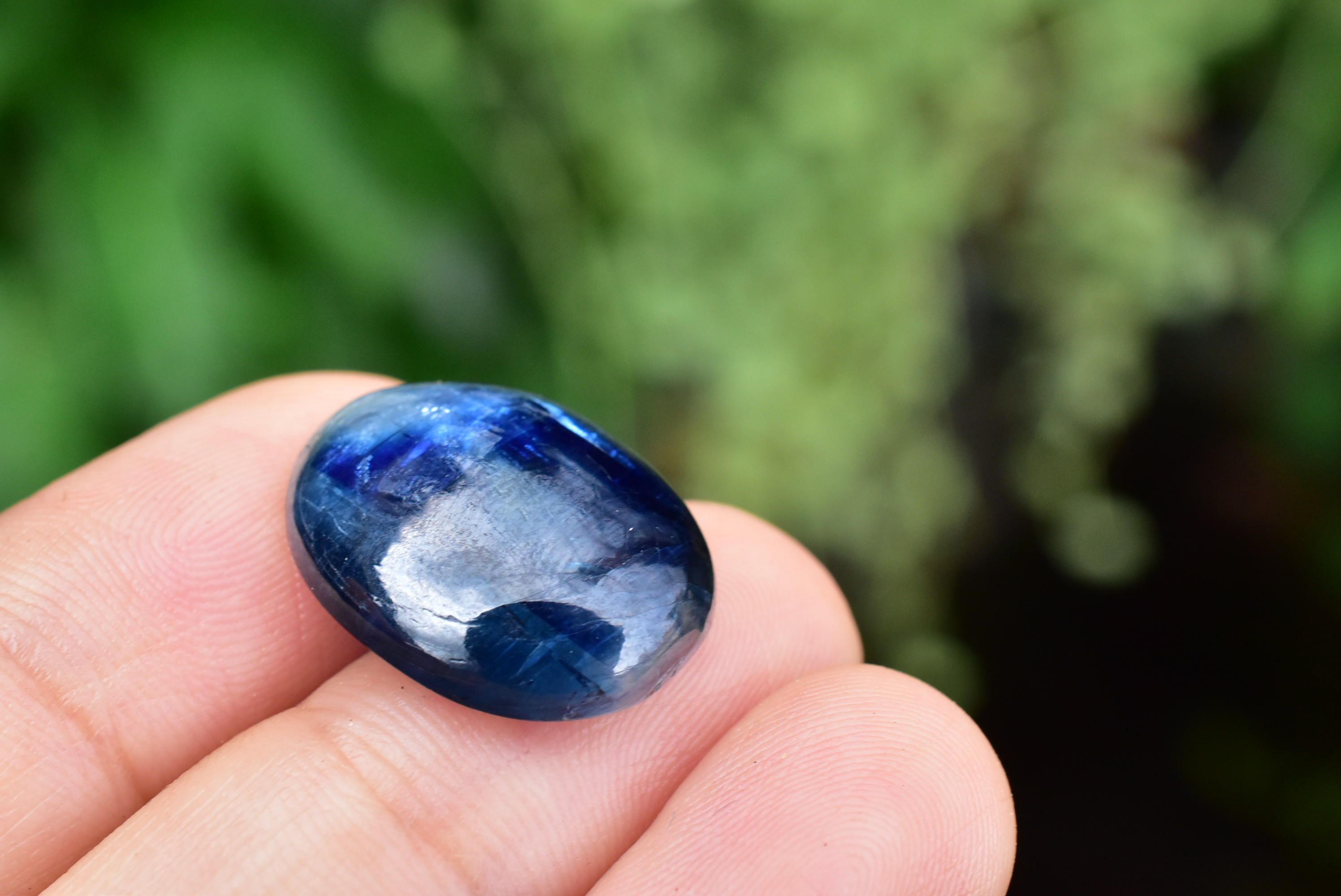 高品質☆透き通る彩青☆カイヤナイト ルース カボション kya011