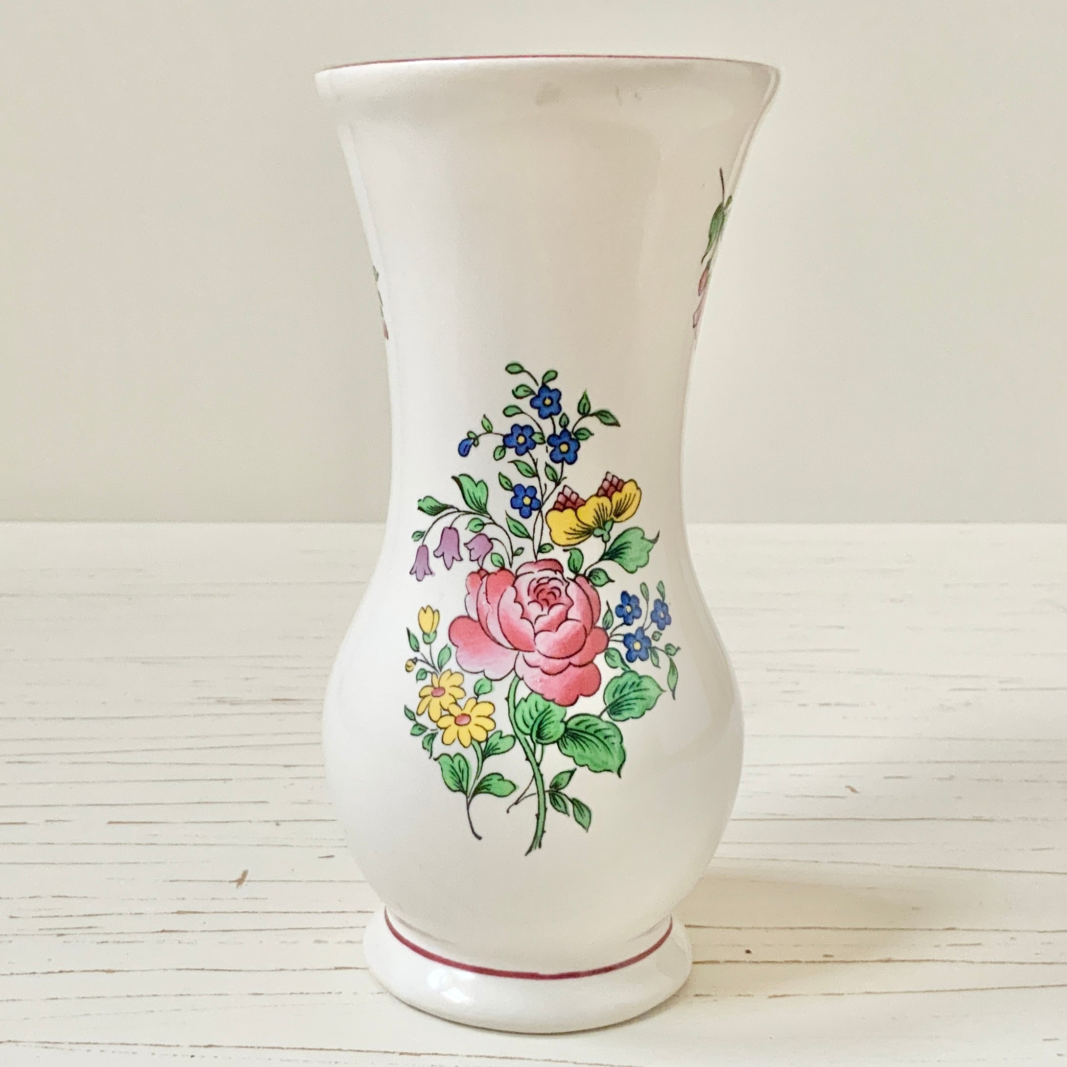 Luneville フラワーブーケの花瓶 Old Strasbourg | Bleu et Jaune