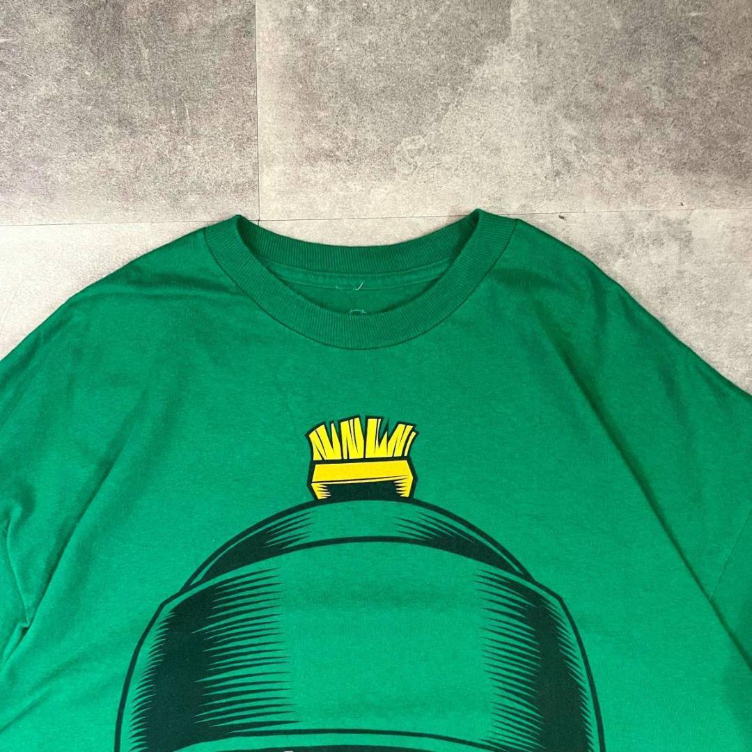 ルーニー・テューンズ マービン 半袖Tシャツ 2XL グリーン 大きいサイズ Looney Tunes キャラTシャツ ビッグサイズ オーバーサイズ  ビッグシルエット
