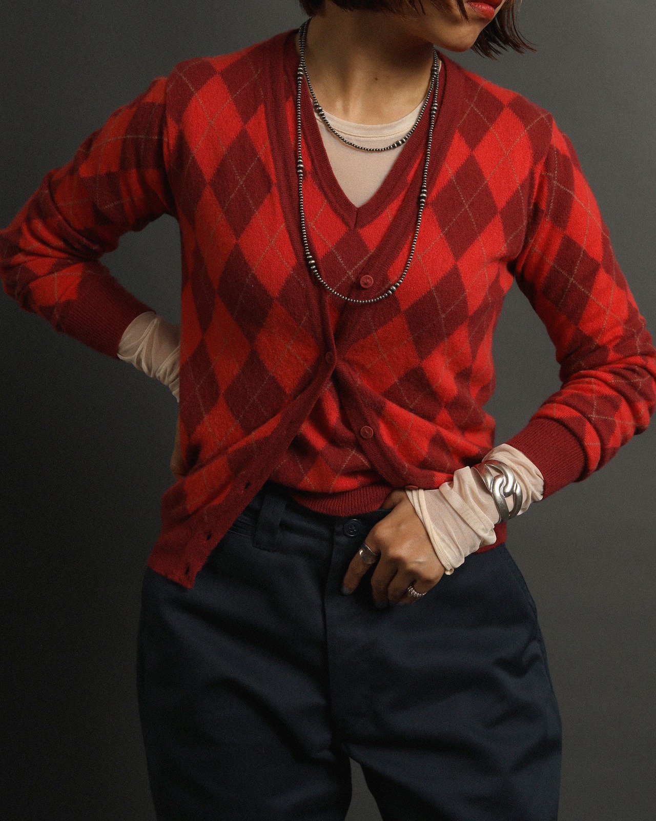 1980-90's Argyle / Ensemble Knit