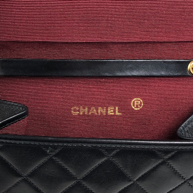 CHANEL シャネル ショルダーバッグ ブラック マトラッセ ココマーク ラムスキン ミニバッグ チェーン vintage ヴィンテージ オールド i2yavv
