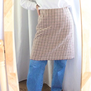 総柄スカート　ピンク