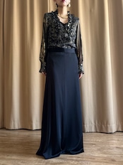 mode black maxi skirt-5149-2