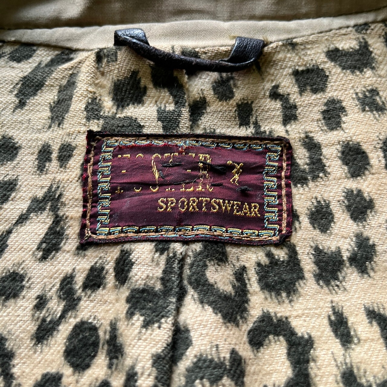 40〜50年代 FOSTER レオパードライナー レザースポーツジャケット