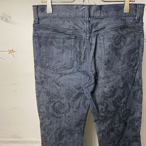 vintage YOSHIYUKI KONISHI (FICCE) paisley printed black denim pants