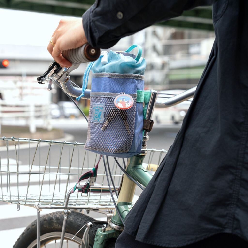BLUE LUG stem pouch(x-pac blueberry/mesh grey) | CYCLE&LIFE FAVORITE
