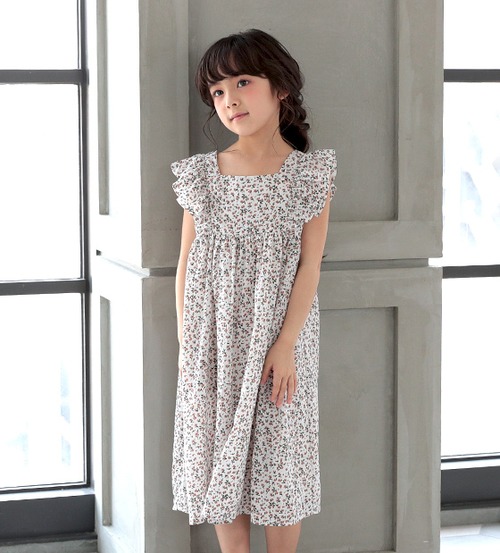 肩フリルワンピース＜Flower＞