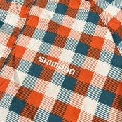 SHIMANO シマノ チェック柄 防水 フィッシング ジャケット ナイロン マウンテンパーカー M /釣り/裏メッシュ/フード着脱可能
