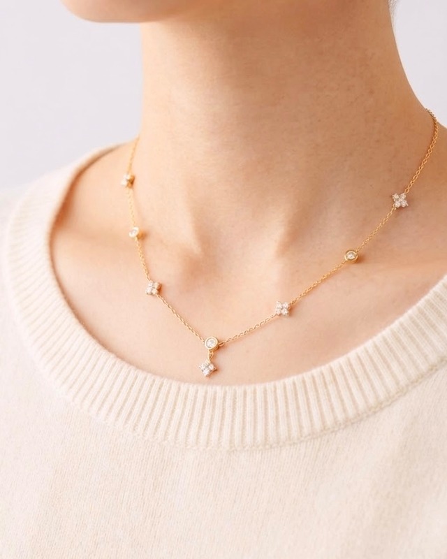 《ご縁と幸運が優しく広がっていく / お守り》連花｜ネックレス スターリングシルバー［A131］