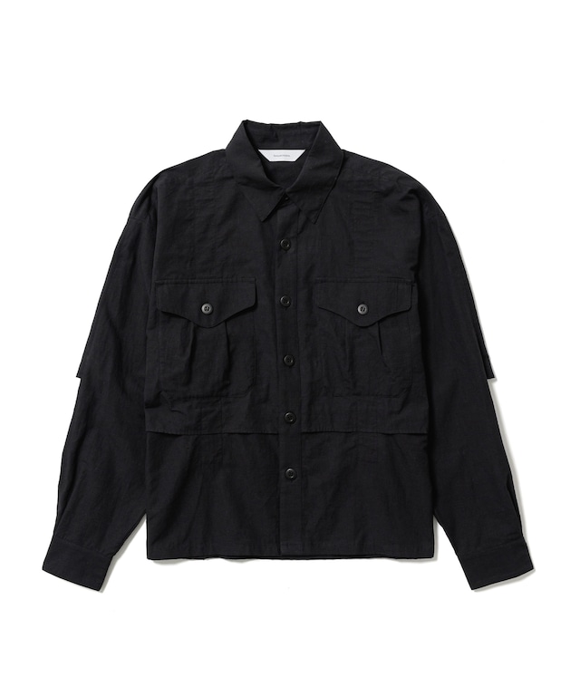 Sasquatchfabrix./24SS-SY9-006 UTILTY VENTILATION SHIRT(BLACK)