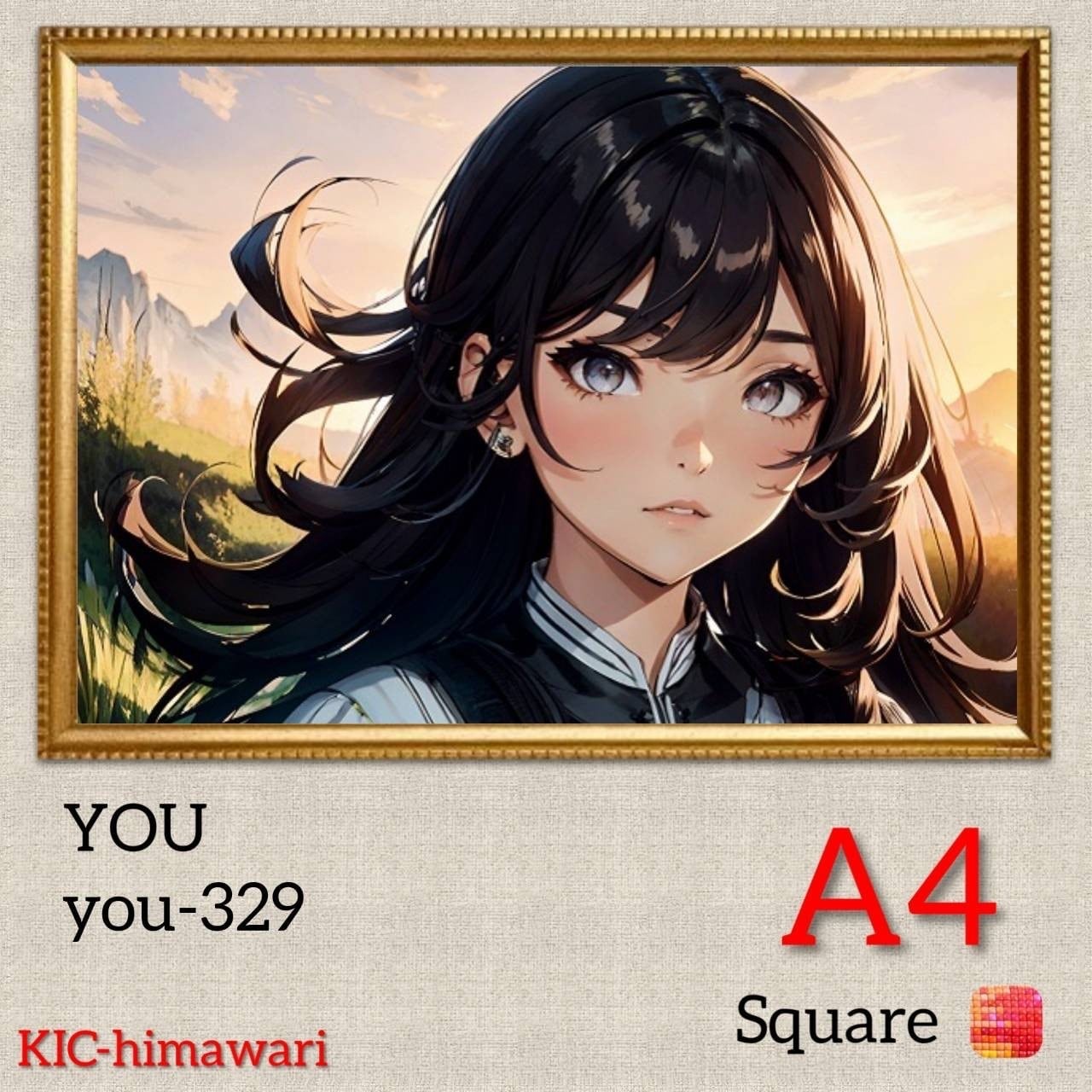 A4サイズ 四角ビーズ【you-329】ダイヤモンドアート