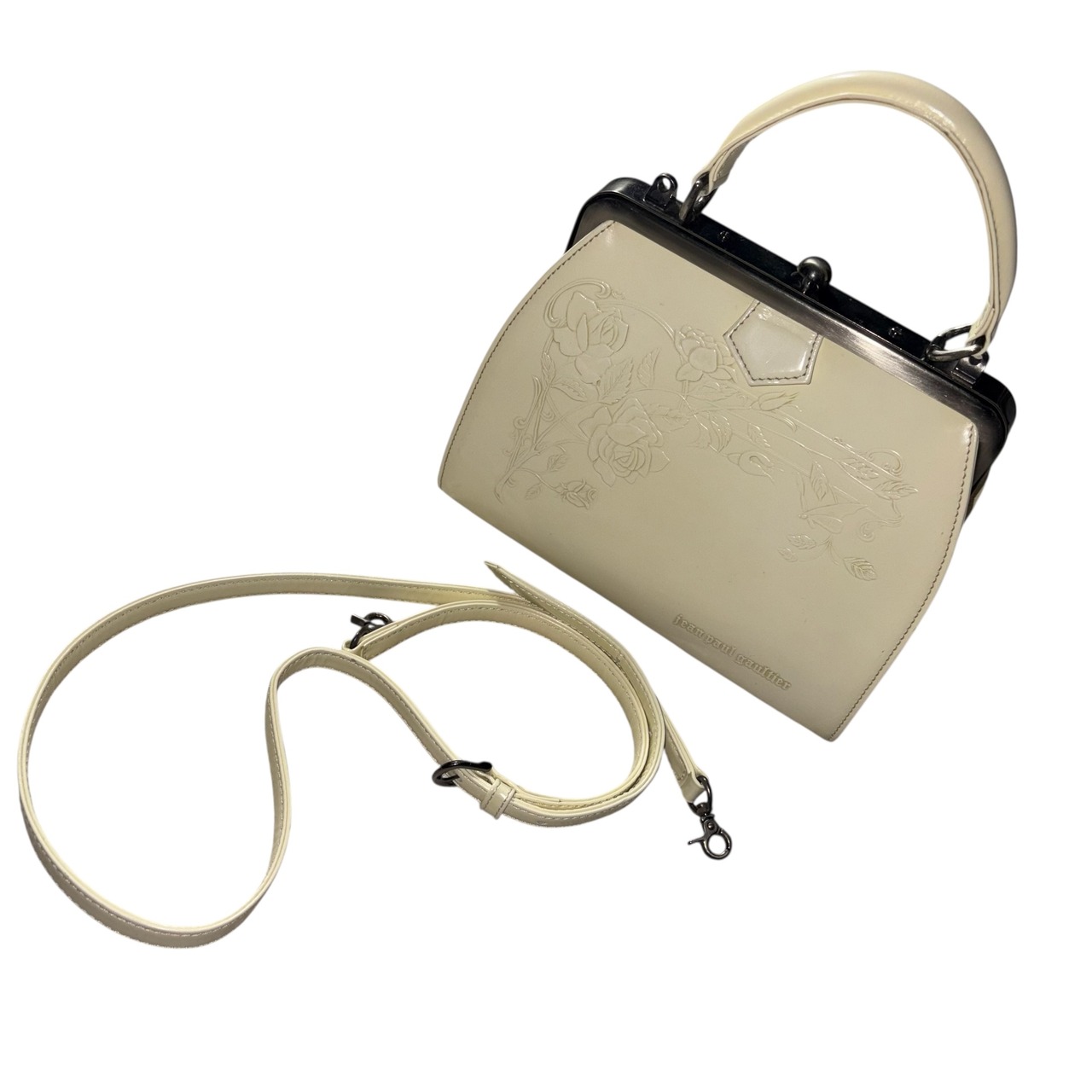 vintage Jean Paul GAULTIER white enamel doctor’s bag “new rose”