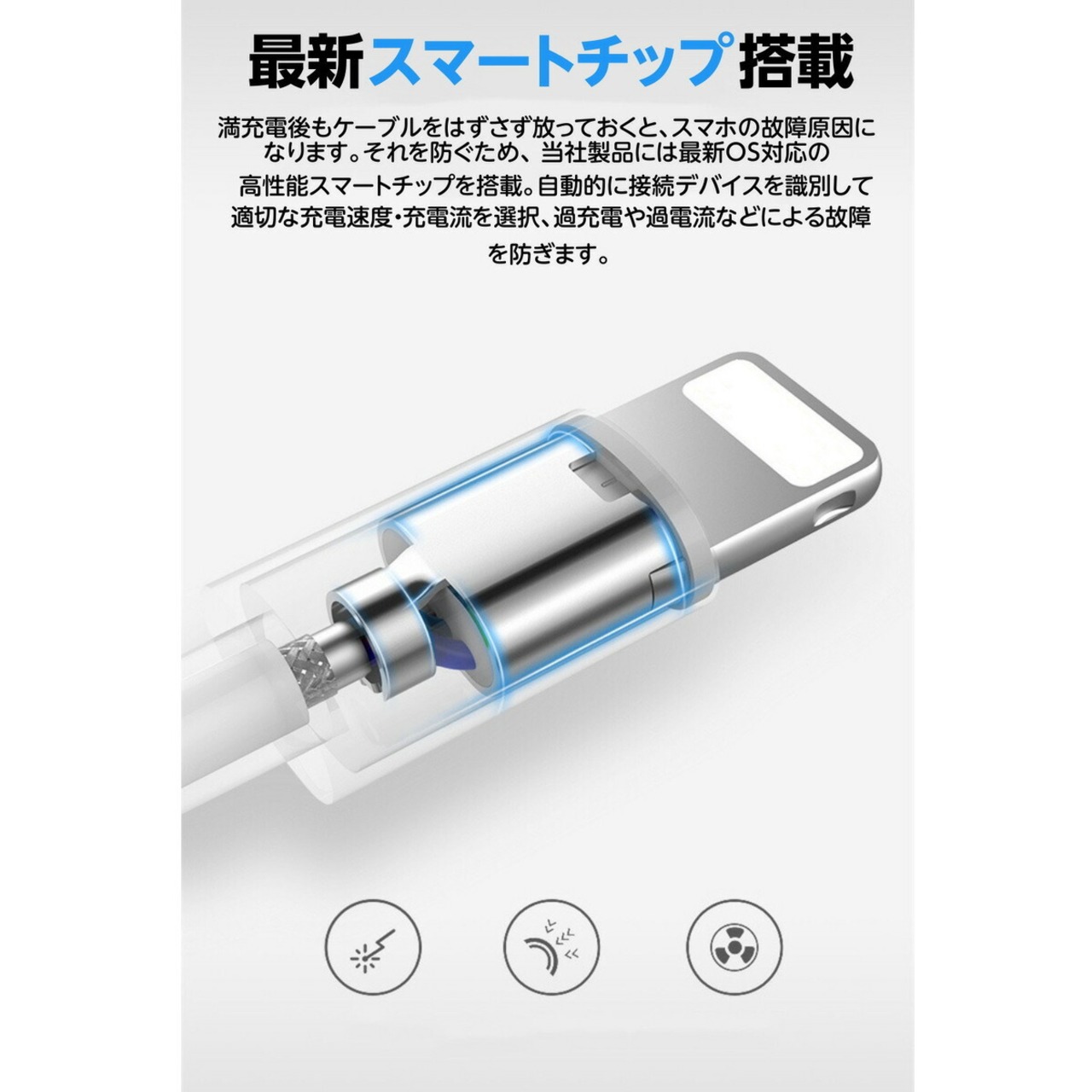 iPhone 充電ケーブル 2本セット ライトニングケーブル Lightning 充電器 長さ選べる 1M 2M iphone充電コード 急速充電 iPhone14 13 iPhone12 12 Mini 12 Pro 11 XS XR X SE2 7 8断線防止 5A 充電器ライトニング断線強い丈夫　iPhone/iPadに対応