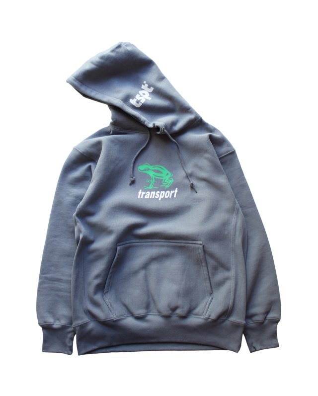 TRANSPORT FROG HOODIE STONE BLUE