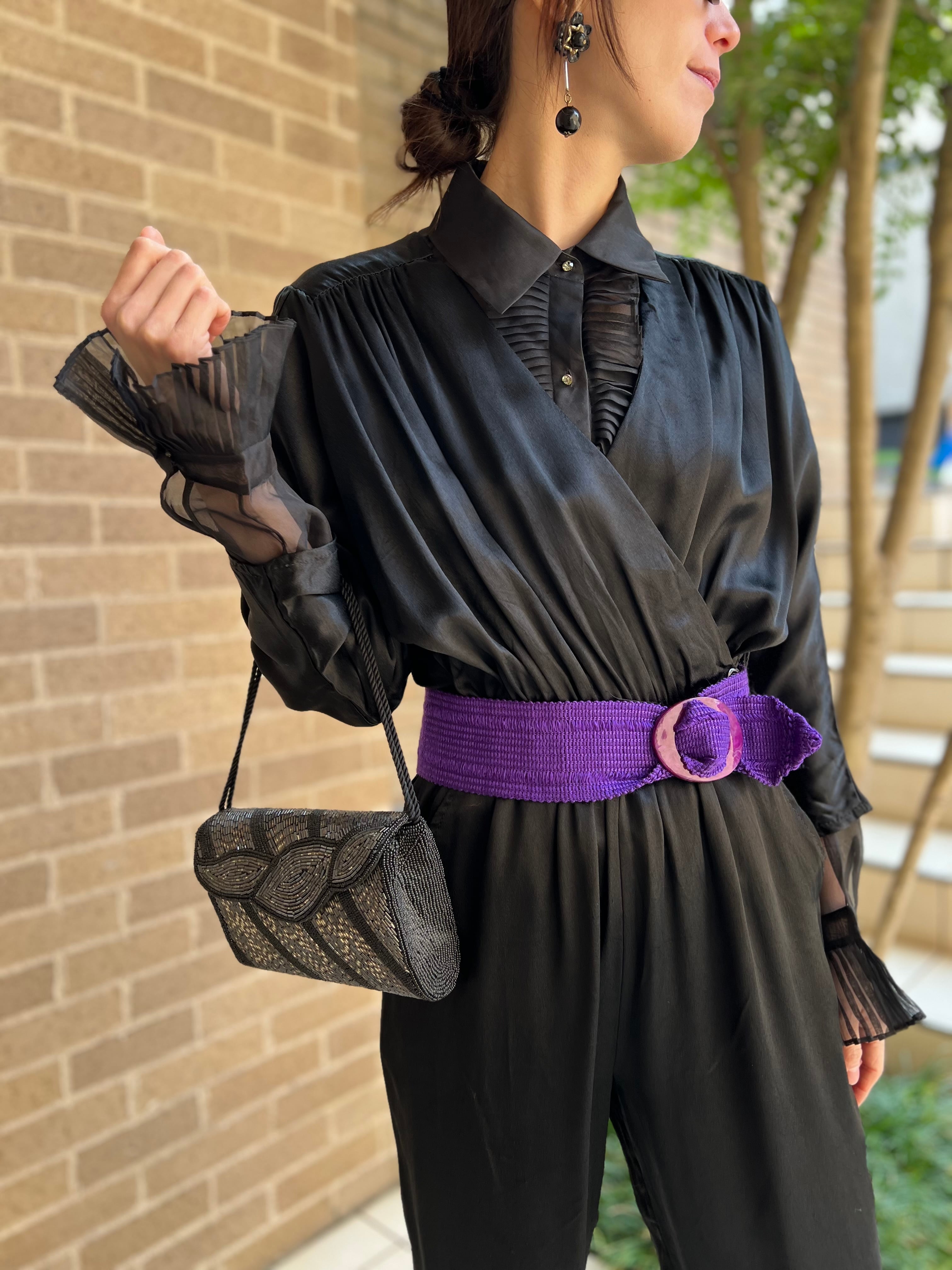 Vintage black beads bag ( ヴィンテージ ブラック ビーズ バッグ