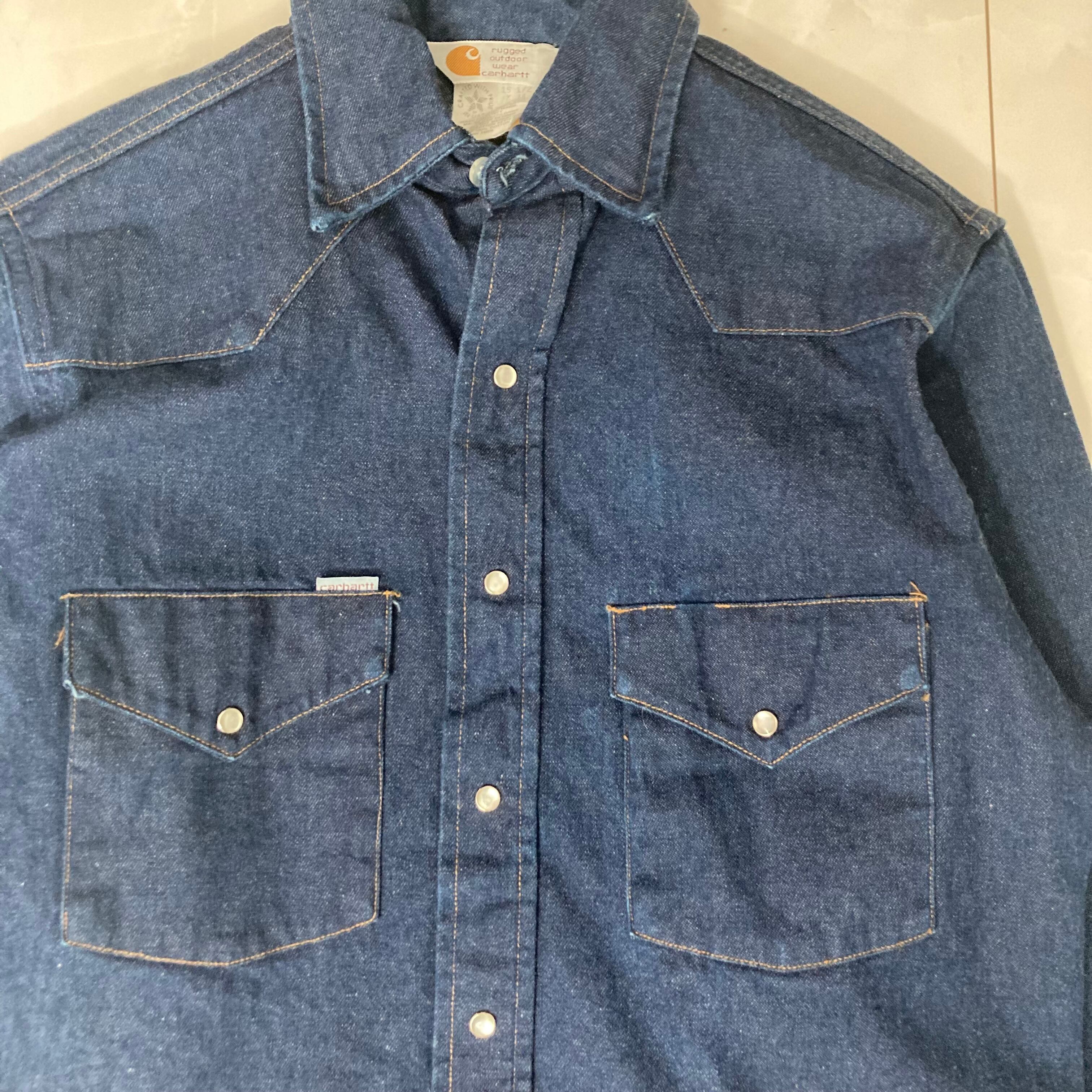 Carhartt デニムシャツ M コットン100% ブランドタグ | 古着屋OLDGREEN