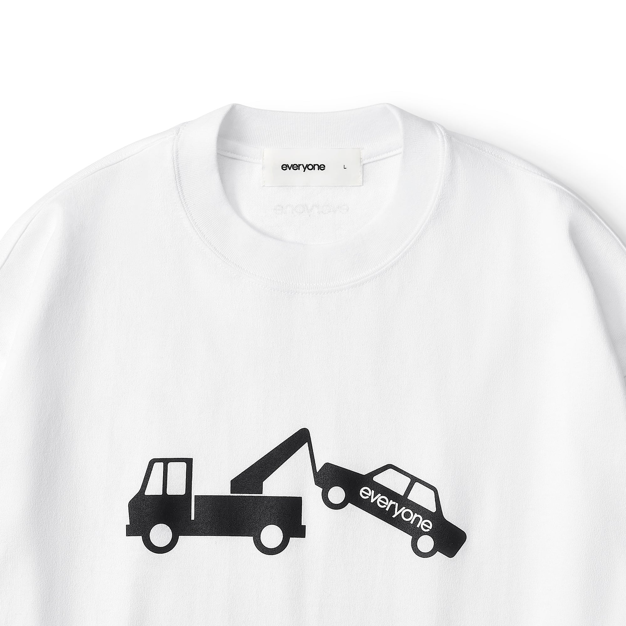 everyone wrecker long sleeve tee shirt (WHITE) | everyone