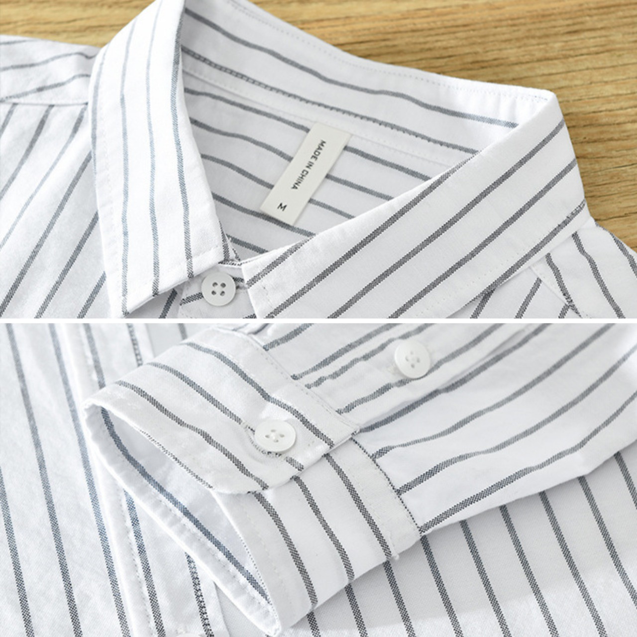 【M-3XL】Pastel Stripe Long Sleeve Shirt / パステル ストライプ 長袖 シャツ
