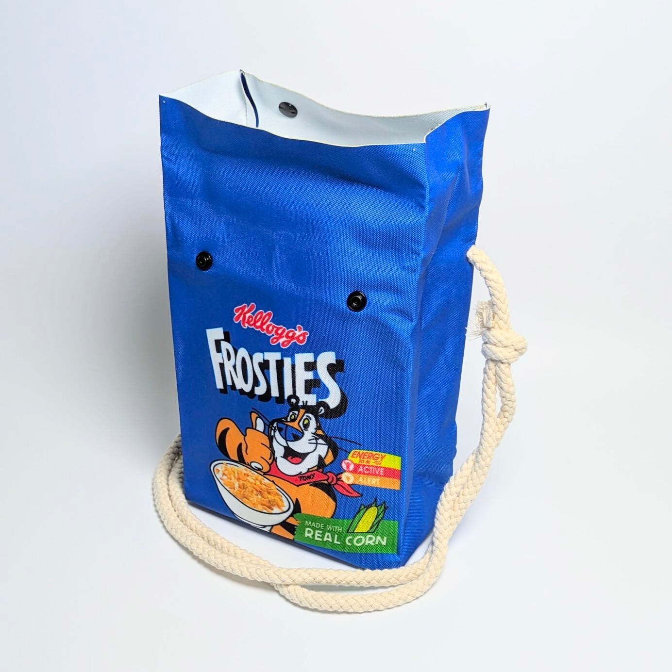 【ケロッグ トニーザタイガー  （Kellogg  Tony the Tiger）】ロープショルダーバッグ＊パッケージ風〚アメリカン雑貨 アメトイ〛