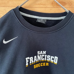 【NIKE】ナイキ San Francisco soccer サッカークラブ プリント スウェット トレーナー Swoosh 刺繍ロゴ M 古着