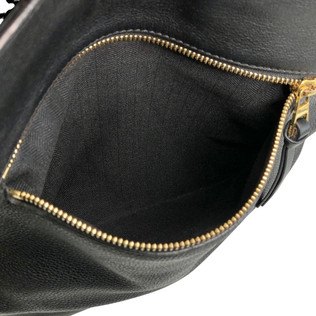 LOEWE ロエベ ショルダーバッグ ブラック アナグラム レザー 巾着 vintage ヴィンテージ オールド kwnn6u