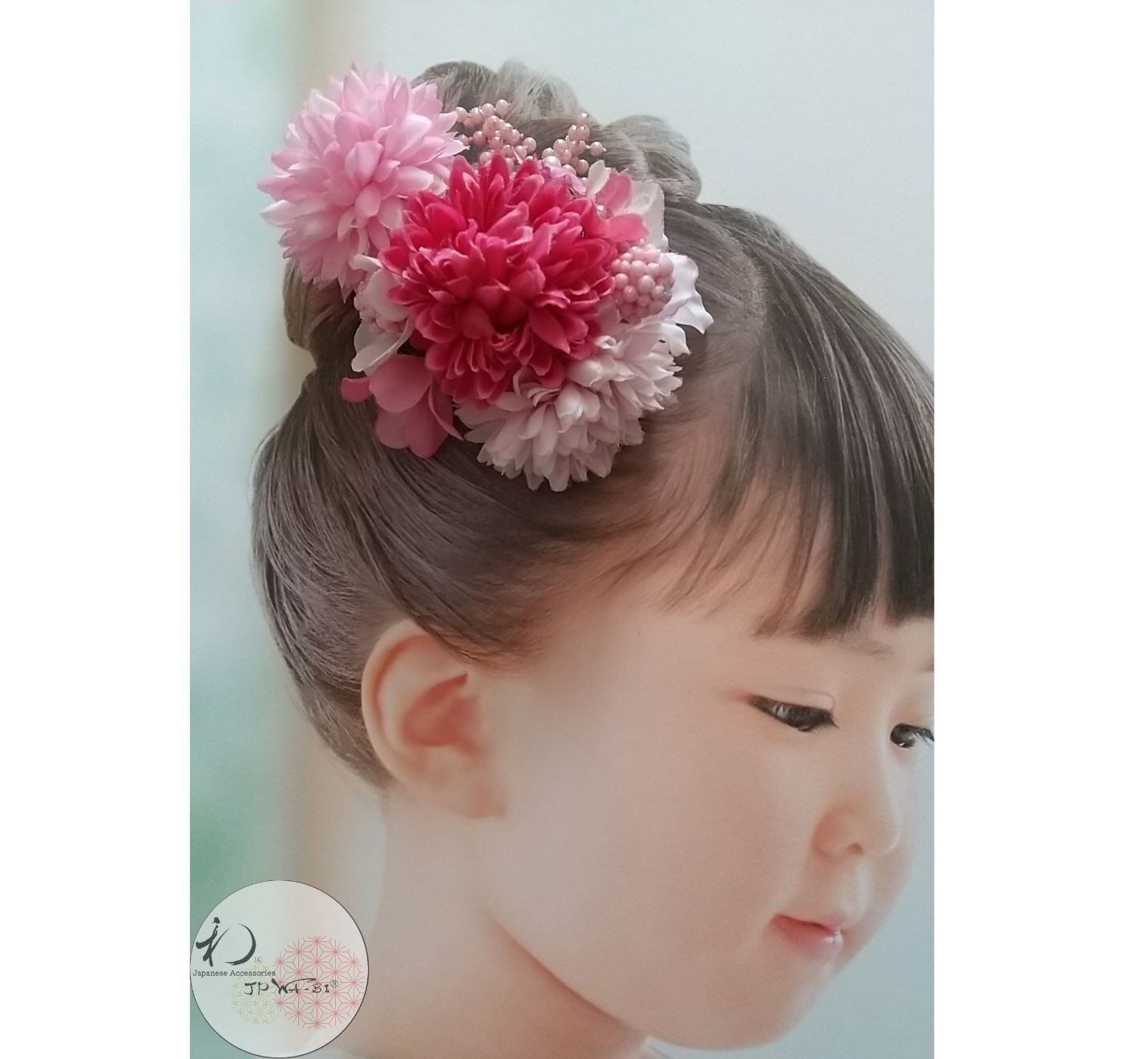 Kids髪飾り・花飾り//七五三・1/2成人式・お正月/振袖・着物髪飾り