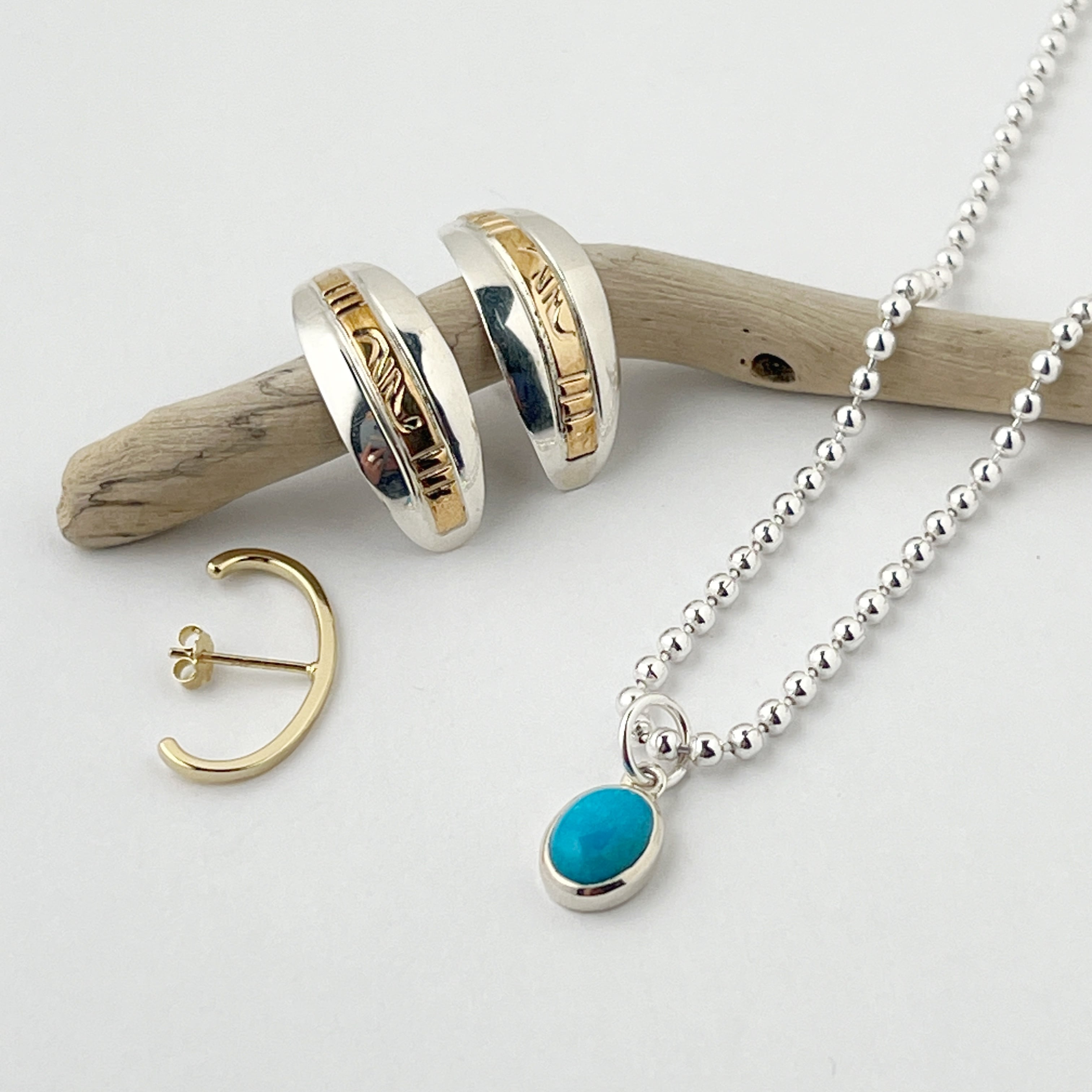 Lagoon Original アリゾナ ターコイズ プチ オーバル型 ペンダント