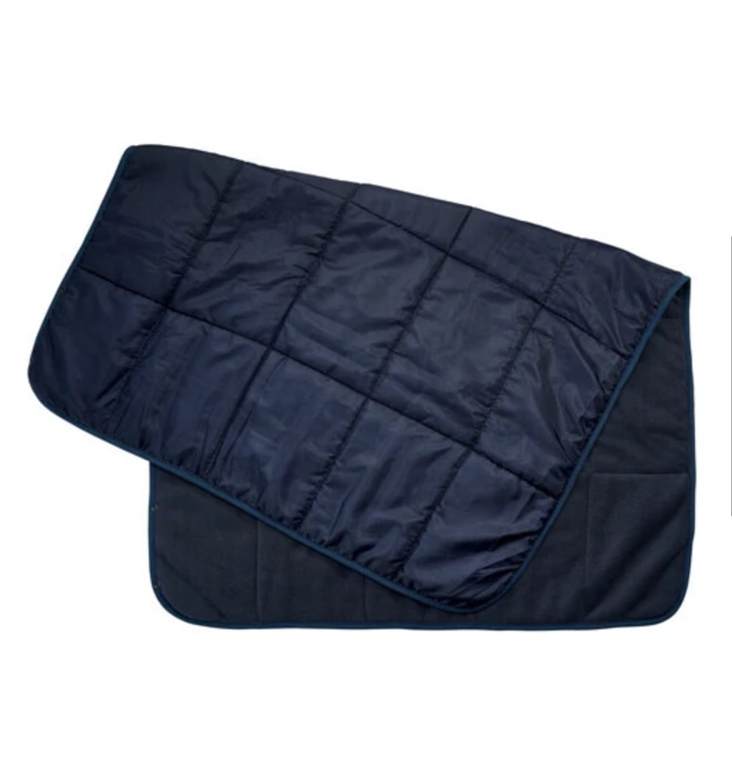 毛がつきにくい軽量キルトフリースひざかけ ネイビー