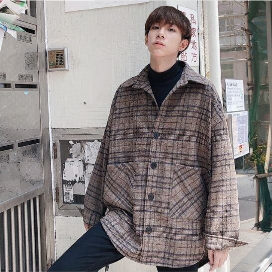 全2色 シャツ チェック オーバーサイズ ビッグシルエット