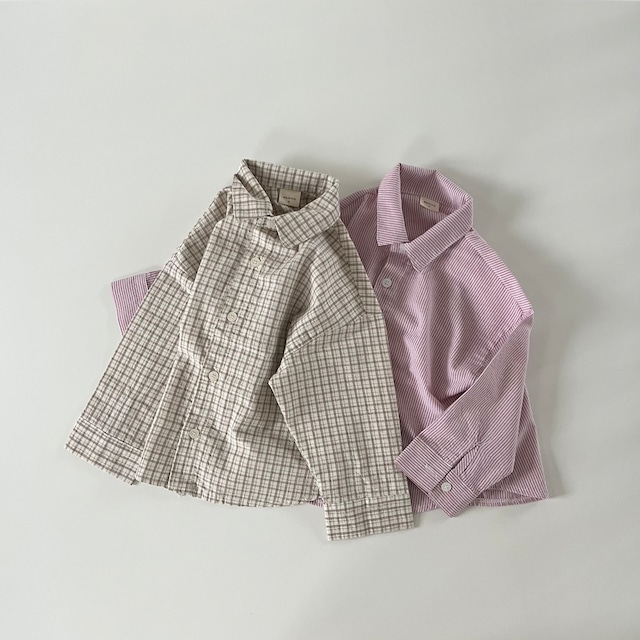 【即納】BONITO series check shirt 23sp (韓国子供服  チェックシャツ)