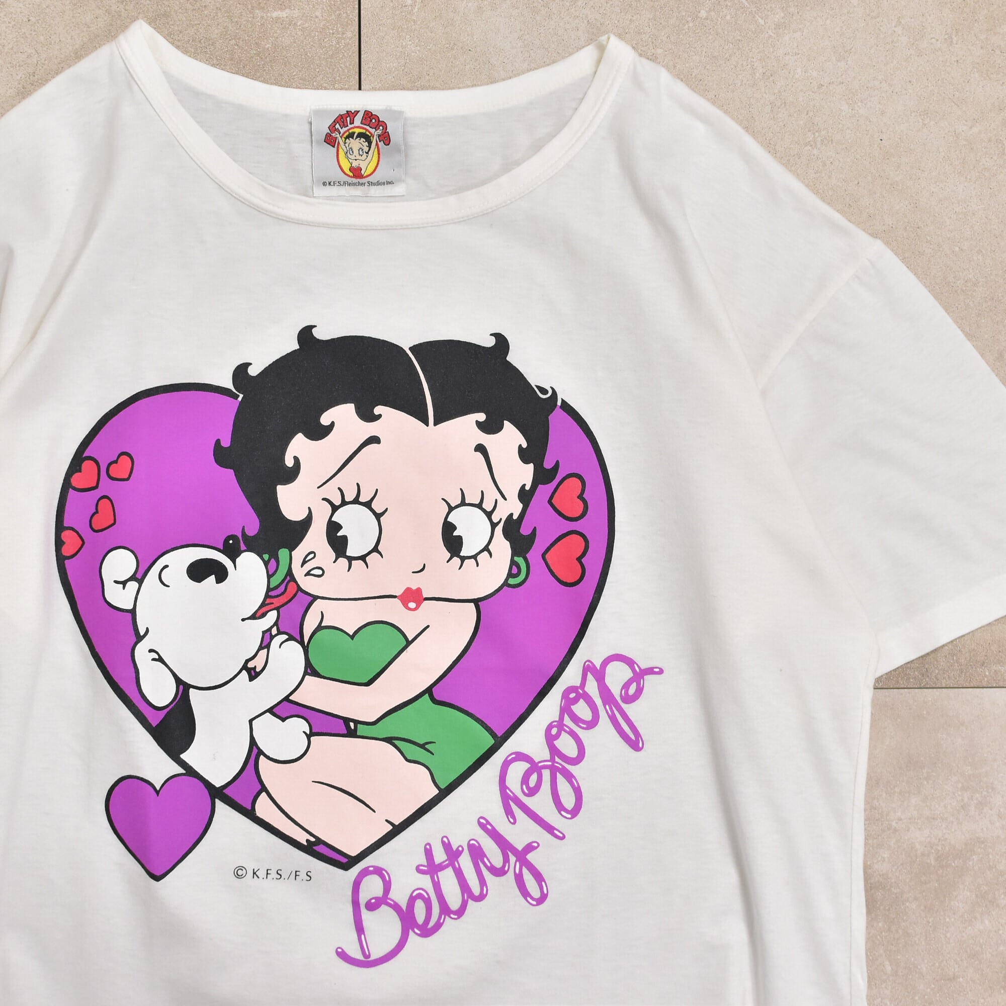 80～90s BETTY BOOP & Pudgy print T-shirt | 古着屋 grin days memory ...