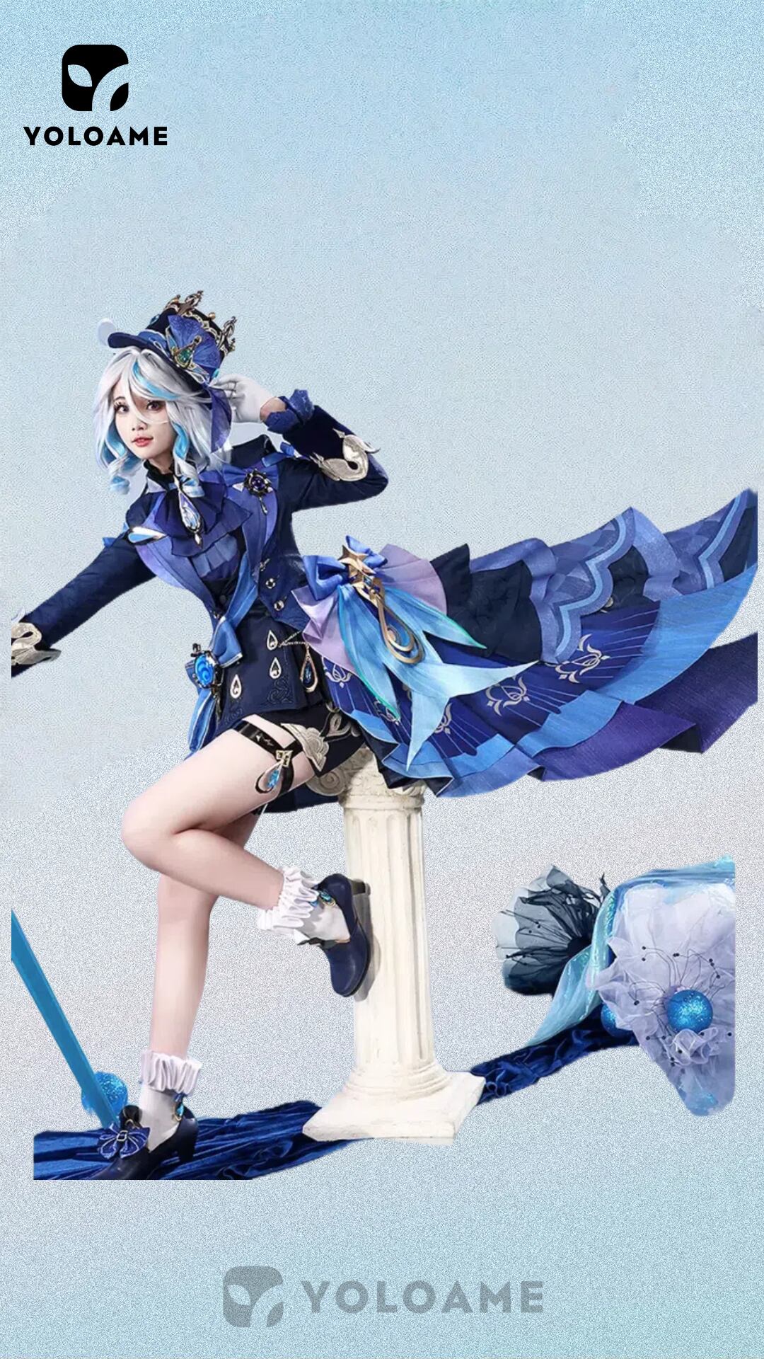 三分妄想 原神 フリーナ コスプレ 衣装 黒 | YOLOAME公式コスプレ衣装