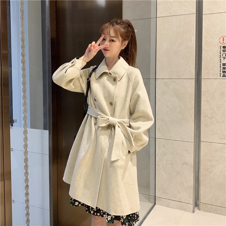 気持ちいい布地早い者勝ち チェスターコート気質バンディングコート単体ボタン可愛い中・長セクション