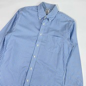 Brooks Brothers ブルックスブラザーズ REGENT ギンガムチェック NON-IRON BD ボタンダウン 長袖 シャツ M/ブルー メンズ