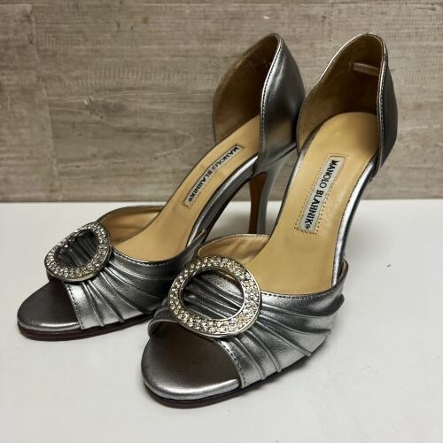 Manolo Blahnik シルバーヒールサンダル Manolo Blahnik シルバーヒールサンダル