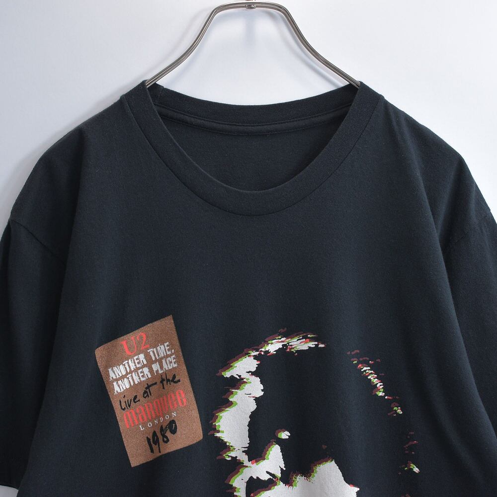 00s~ U2 1980 ロンドン マーキー ライブ デザイン ユーツー ボノ プリント バンドTシャツ アーカイブ ロック 黒 ヴィンテージ ビンテージ USA アメリカ古着 メンズL相当