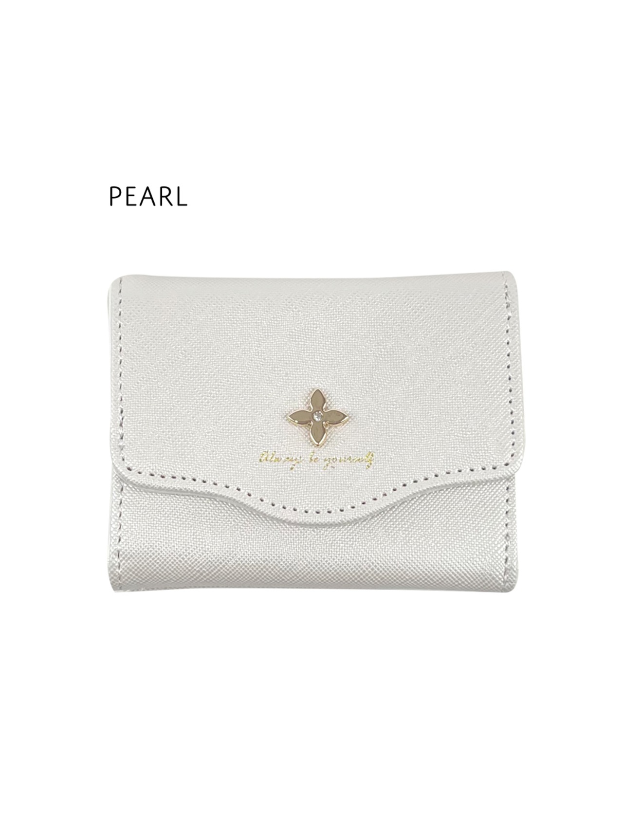 フルール がま口 3つ折財布 コンパクト ミニ財布 スタッズ付き ガールズ レディス JW-0637の画像04