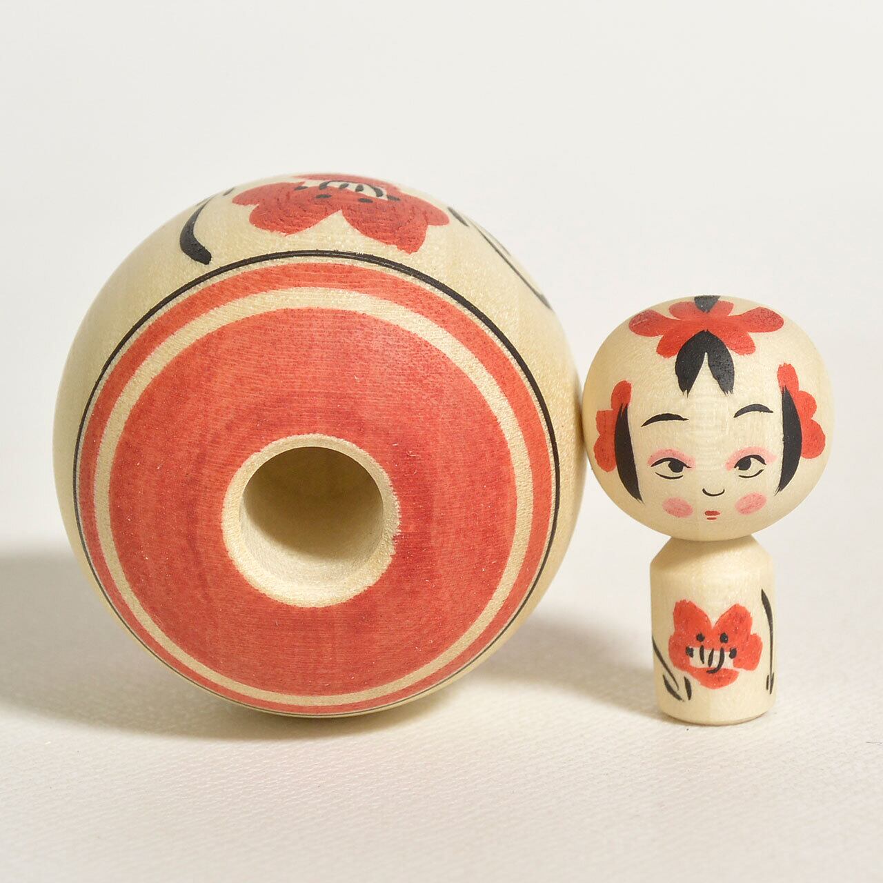 赤のえじこ（赤のシリーズ） 約1.5寸 約4.5cm 鈴木明 工人（作並系