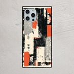 受注生産 iPhoneケース 赤黒白のグランジ紙片コラージュ｜ZINEコラージュ ZINE053C