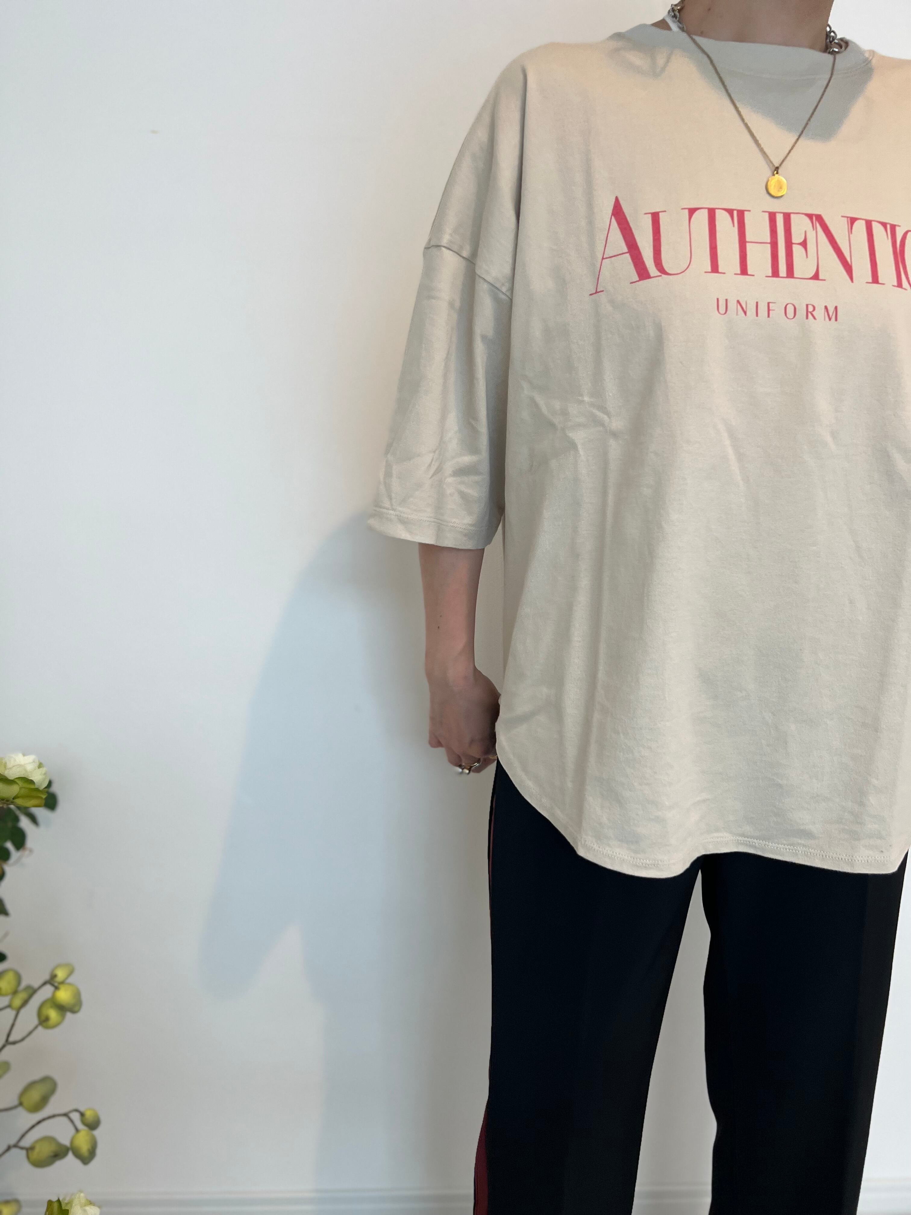 【LEMELANGE】5部袖ロゴTeeシャツ