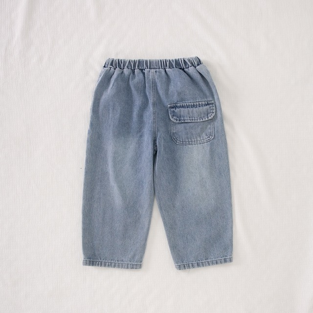 【BABY】ダメージ加工ゆったりワイドデニムパンツ - 12