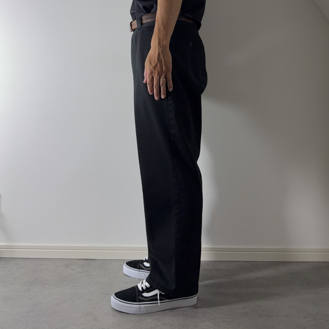 80s Dickies 874 work pants "made in USA" black [W35L26相当] 古着 - 17