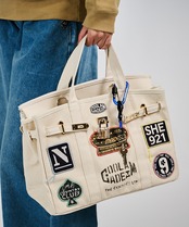 -数量限定-【直営限定ITEM】TYPE-B バイカラーワッペンターンロックハンドバッグ　CQ-49510H