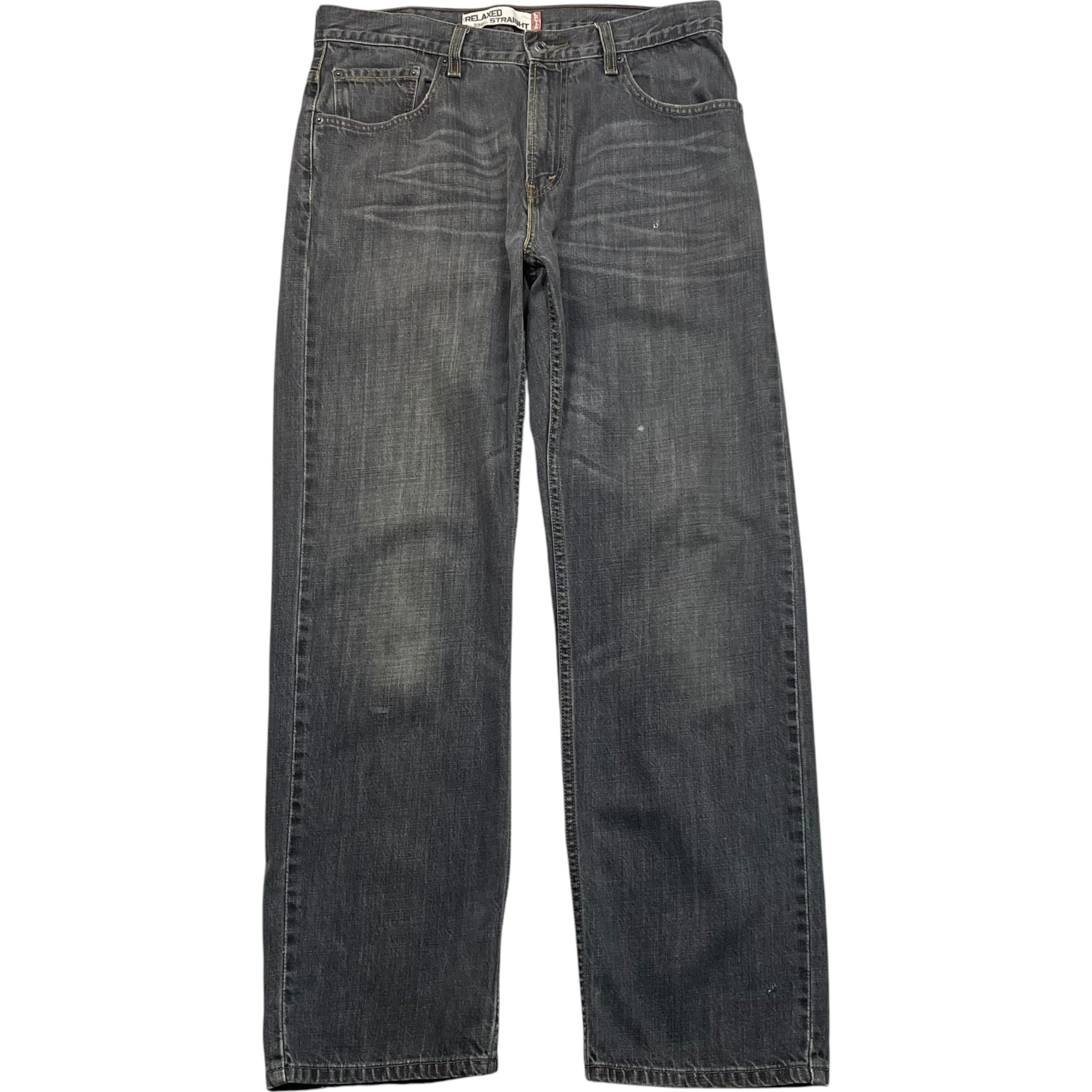《実寸W35L31》Levi's リーバイス 559 デニムパンツ ヒゲ 色落ち ブラック no.10381