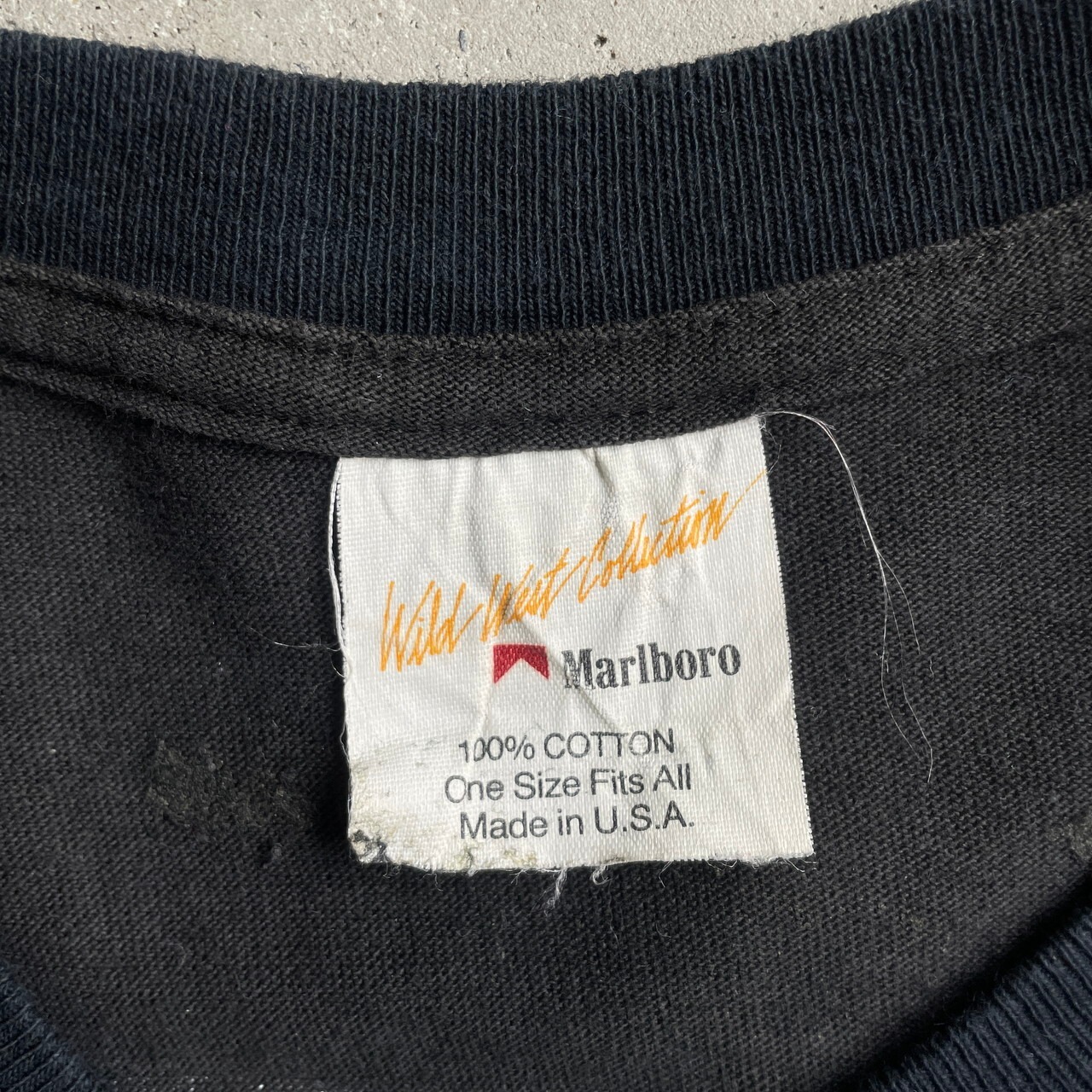 80年代 Marlboro マルボロ カウボーイ 企業ロゴ 胸ポケット バック 