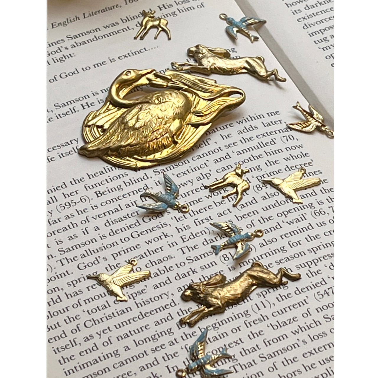 幸せ の 青い鳥 チャーム 3点set ラッキー クローバー 幸せ の 青い鳥 チャーム 3点set ラッキー クローバー