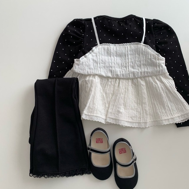 «予約»«ジュニアサイズあり»«berry berry» ドットビスチェトップス 2colors