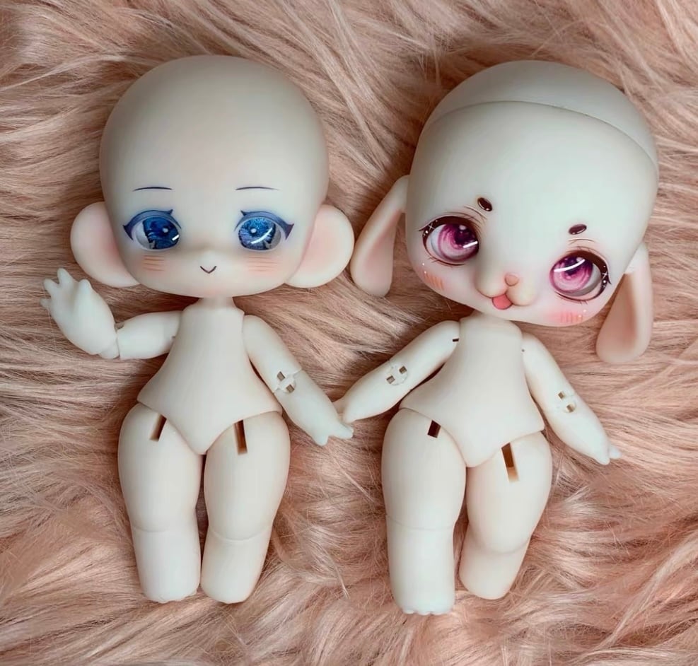 ヘッドあり！ノーメイク！ 10cm BJD 1/8 1/12 球体関節人形 本体 DOLL ...