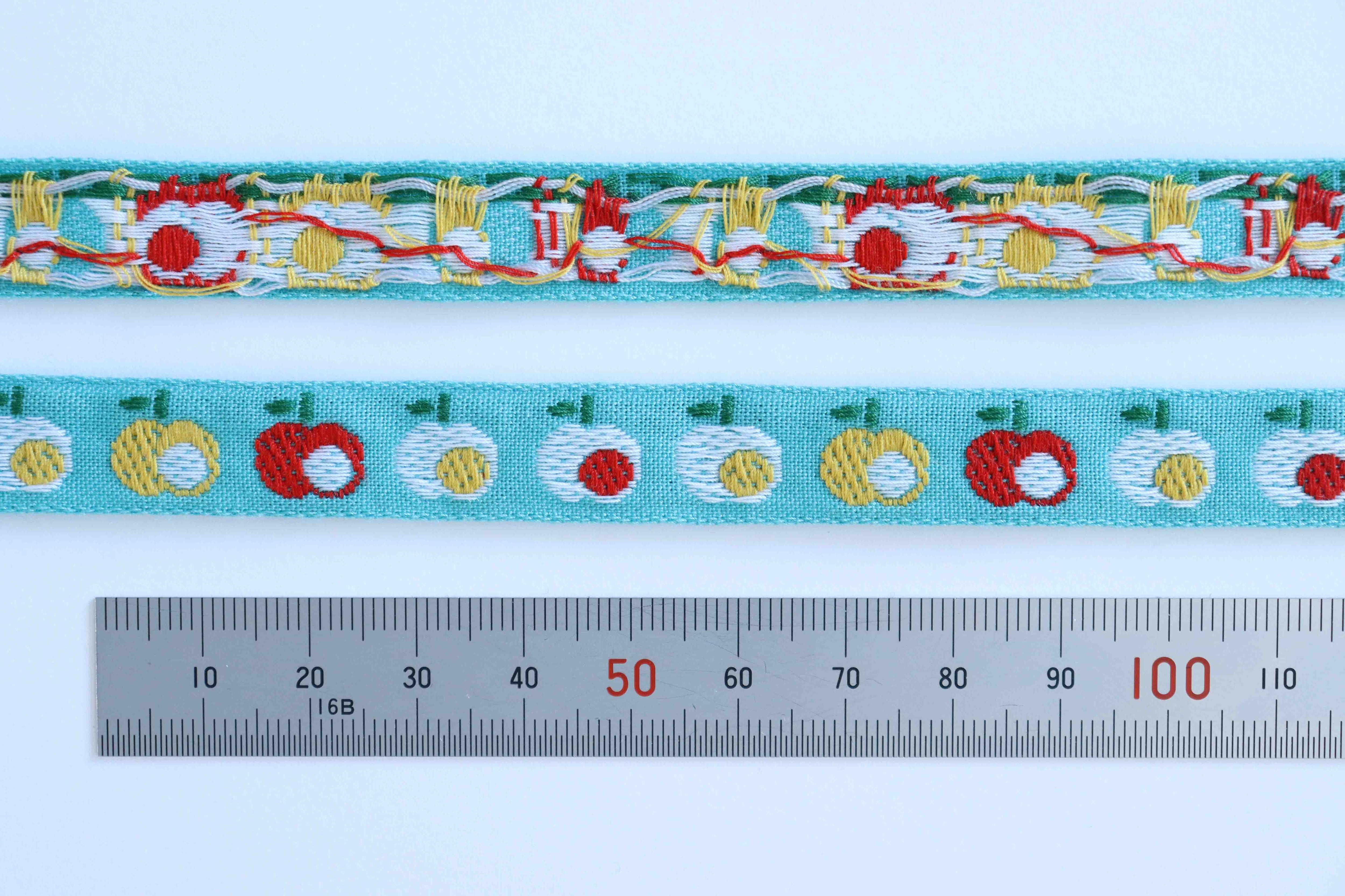 反物(15m)15%OFF 全3色 りんご 12mm幅 チロルリボン | レピヤンリボン