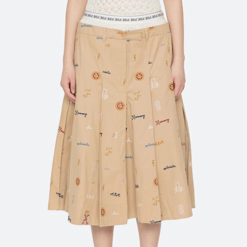 SEA NY JULIET SKIRT CAMEL